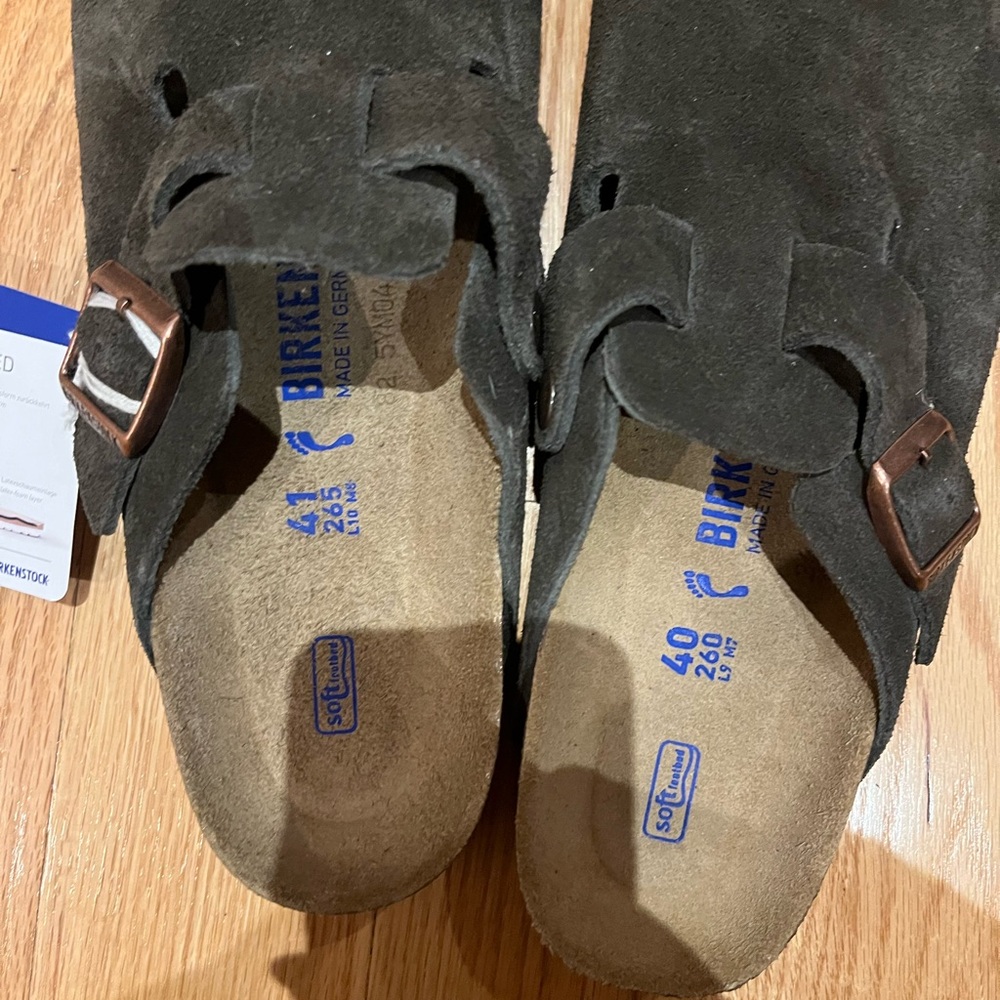 Birkenstock Boston Soft Footbed Suede Leather - Mocha Size 9 40 EU retail 169.95 - Picture 2 of 5